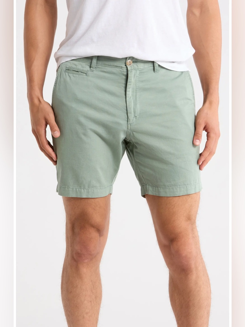johnnie-O Men's Melrose Green Chino Cotton Shorts Flat Front Pockets Size 40 NWT